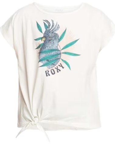 ROXY ROXY GIRLS´ SHORT SLEEVE T-SHIRT WITH TROPICAL PRINT BLANCO