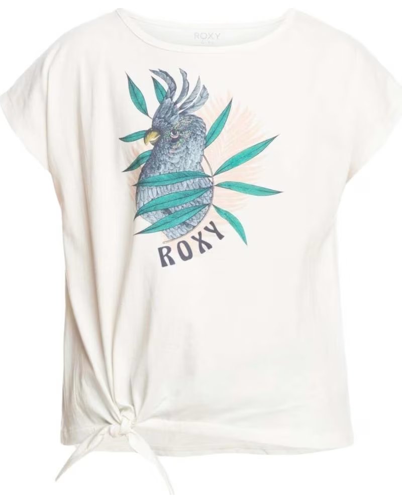 ROXY ROXY GIRLS´ SHORT SLEEVE T-SHIRT WITH TROPICAL PRINT BLANCO
