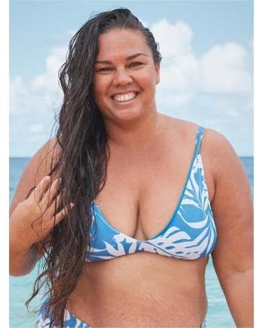ROXY TOP BIKINI ROXY DA DONNA CON STAMPA TROPICALE AZUL