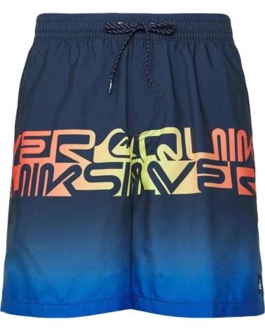 QUIKSILVER CUECA DE BANHO QUIKSILVER MASCULINA COM GRADIENTE AZUL E LOGO AZUL