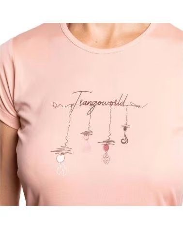 TRANGOWORLD CAMISETA MANGA CURTA TRANGOWORLD COM ESTAMPA FEMININA ROSA
