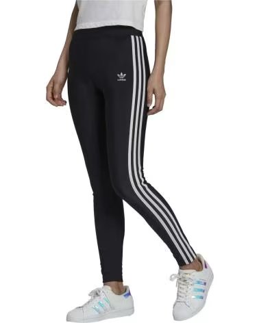 ADIDAS MALLAS DEPORTIVAS ADIDAS 3 RAYAS MUJER NEGRAS NEGRO