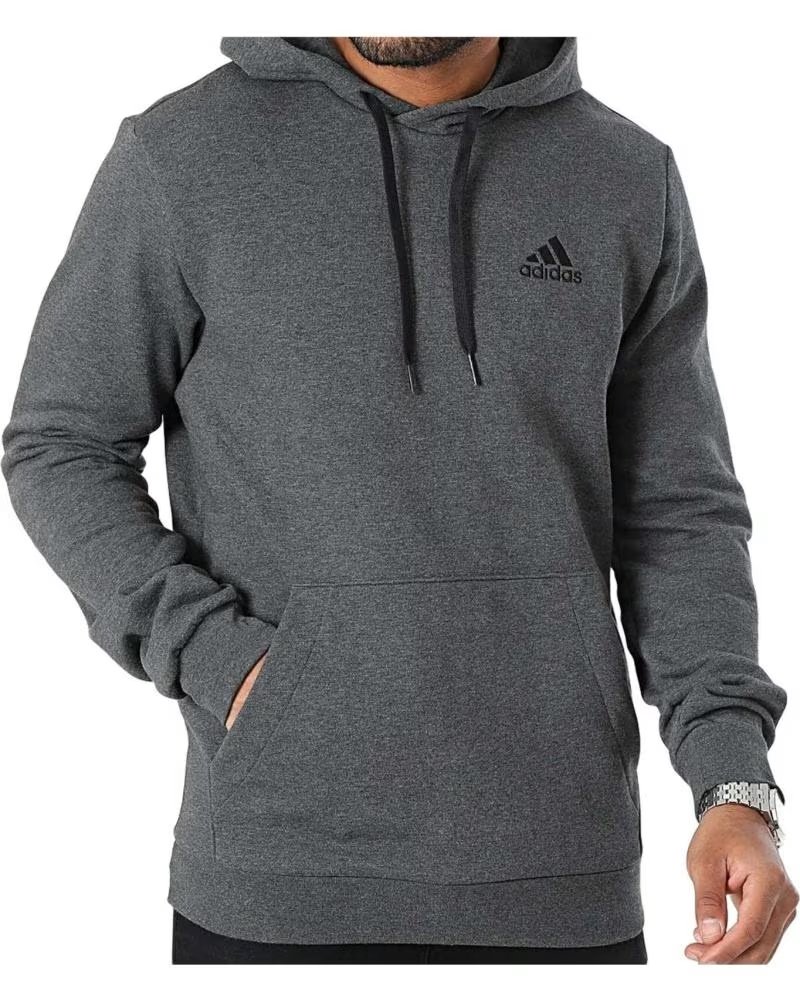 ADIDAS MOLETOM COM CAPUZ ADIDAS ESSENTIALS MASCULINO GRIS