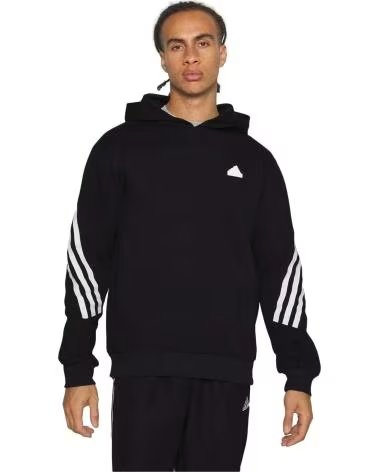 ADIDAS MOLETOM COM CAPUZ ADIDAS ESSENTIALS 3-STRIPES MASCULINO NEGRO