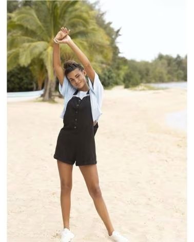 ROXY TUTA CORTA IN COTONE ROXY DA DONNA NEGRO