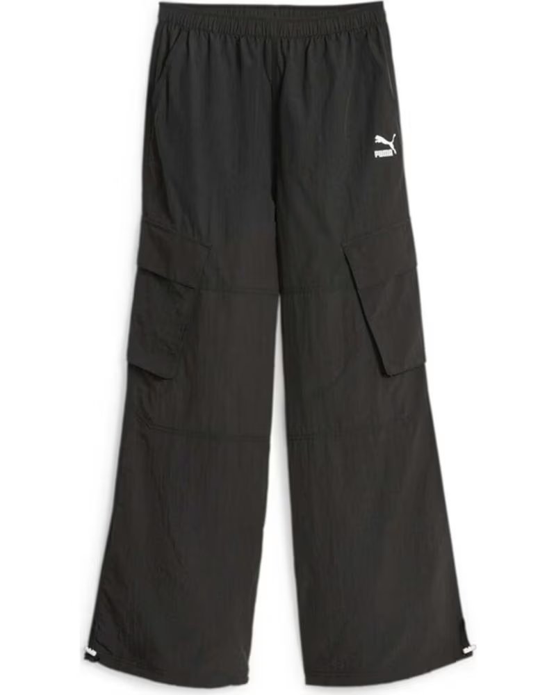 PUMA PANTALON CARGO WIDE LEG ESSENTIALS NEGRO