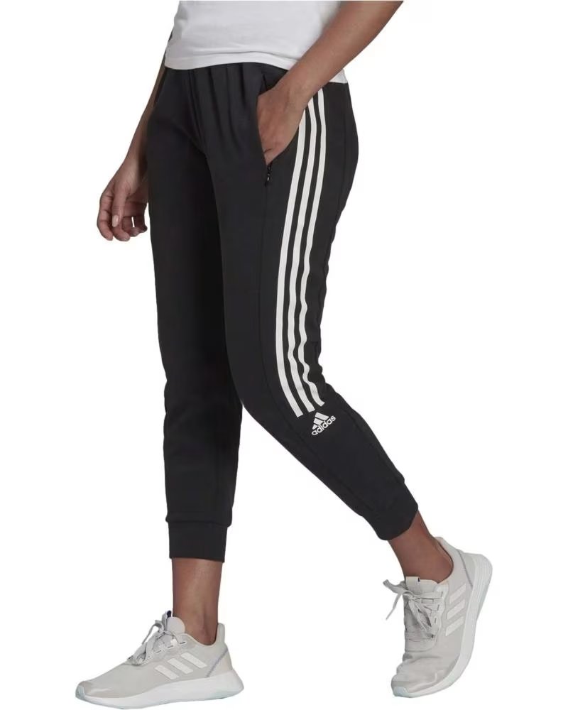 ADIDAS PANTALONI ADIDAS ESSENTIALS 3 STRISCE DONNA NERI NEGRO