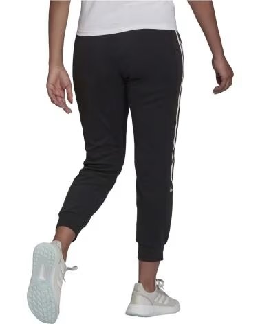 ADIDAS PANTALONI ADIDAS ESSENTIALS 3 STRISCE DONNA NERI NEGRO
