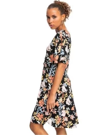 ROXY VESTIDO FLORAL DE MANGA CURTA ROXY FEMININA MULTICOLOR