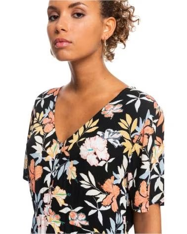 ROXY VESTIDO FLORAL DE MANGA CURTA ROXY FEMININA MULTICOLOR