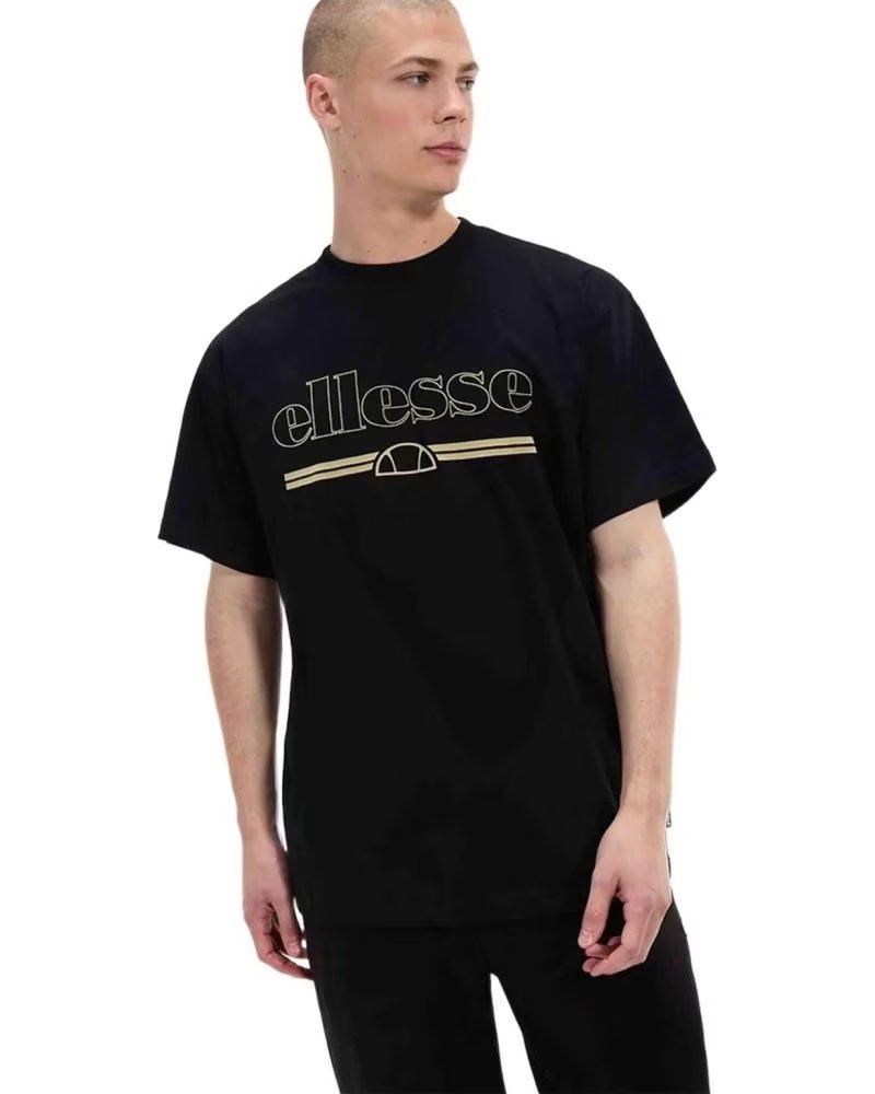 ELLESSE T-SHIRT NOIR ELLESSE AVEC LOGO DORÉ BLACK