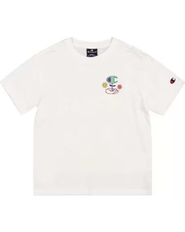 CHAMPION CHAMPION UNISEX KIDS SHORT SLEEVE T-SHIRT BLANCO