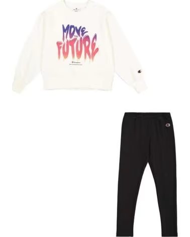 CHAMPION CONJUNTO ESPORTIVO CHAMPION "MOVE FUTURE" PARA MENINA BRANCO E PRETO MULTICOLOR