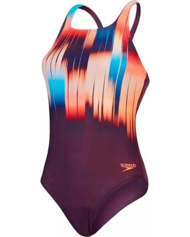SPEEDO BAÑADOR DE COMPETICIÓN CON ESTAMPADO ABSTRACTO MORADO