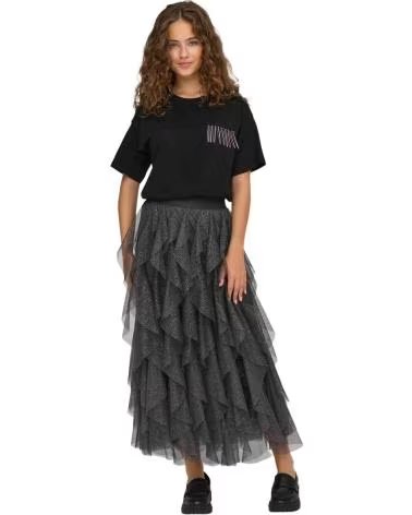 ONLY CAMISETA DE MANGA CORTA ONLY PARA MUJER, NEGRA NEGRO