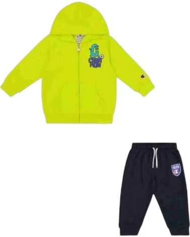 CHAMPION ENSEMBLE DE SPORT ENFANT CHAMPION AVEC FERMETURE ÉCLAIR ET LOGO VERDE