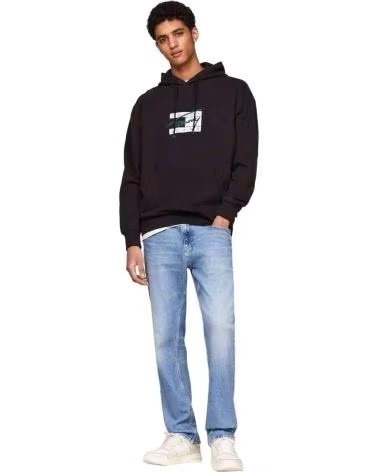 TOMMY HILFIGER TOMMY HILFIGER BLACK HOODIE FOR MEN NEGRO