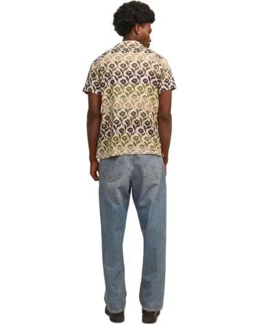 JACK AND JONES JACK & JONES KURZARMHEMD FÜR HERREN MIT BLUMENMUSTER MARRON