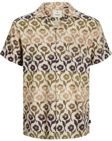 JACK AND JONES JACK & JONES KURZARMHEMD FÜR HERREN MIT BLUMENMUSTER MARRON