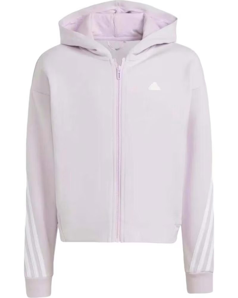 ADIDAS FELPA CON CAPPUCCIO ADIDAS G FI 3S CON ZIP INTERA PER BAMBINA VIOLETA