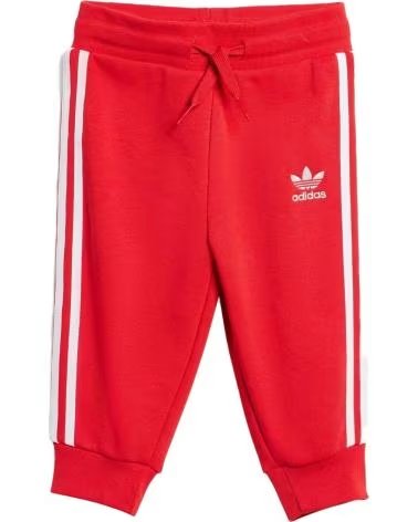 ADIDAS CONJUNTO DE MOLETOM COM CAPUZ E CALÇA TREFOIL ROJO