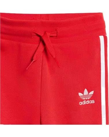 ADIDAS CONJUNTO DE MOLETOM COM CAPUZ E CALÇA TREFOIL ROJO