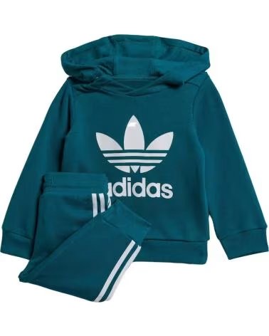 ADIDAS CONJUNTO ADIDAS HOODIE SET PARA CRIANÇAS VERDE VERDE