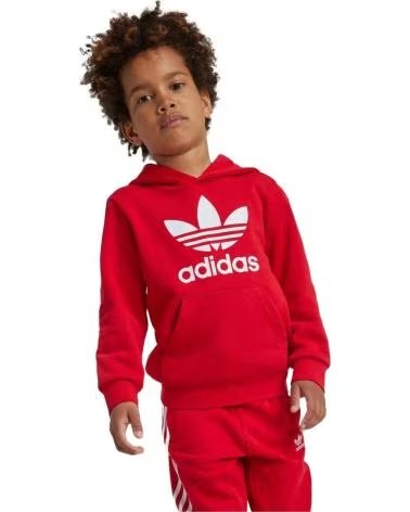 ADIDAS CONJUNTO DE MOLETOM ADIDAS TREFOIL VERMELHO INFANTIL ROJO