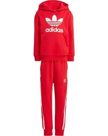 ADIDAS CONJUNTO DE MOLETOM ADIDAS TREFOIL VERMELHO INFANTIL ROJO