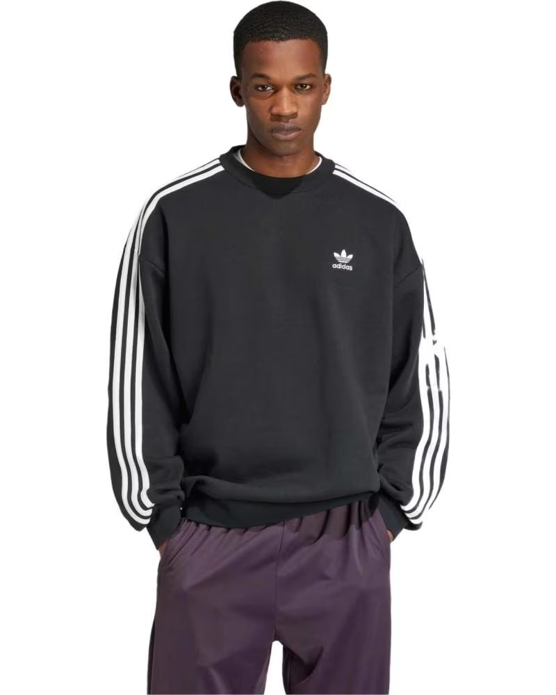 SUDADERA ADIDAS ESSENTIALS 3-STRIPES PARA HOMBRE NEGRO