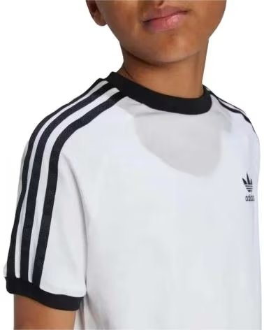 ADIDAS T-SHIRT ORIGINALS 3 BANDES WHITE