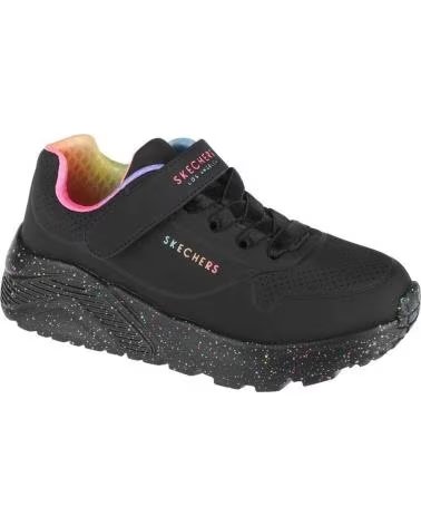 SKECHERS SCARPE SKECHERS BAMBINA NERE CON CHIUSURA IN VELCRO NEGRO