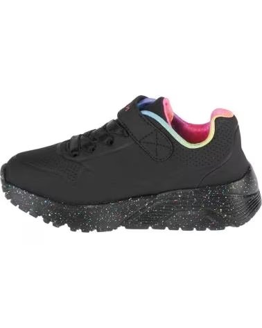 SKECHERS SCARPE SKECHERS BAMBINA NERE CON CHIUSURA IN VELCRO NEGRO