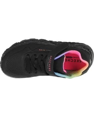 SKECHERS SCARPE SKECHERS BAMBINA NERE CON CHIUSURA IN VELCRO NEGRO