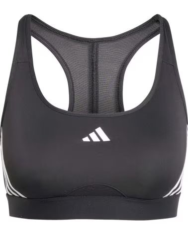 ADIDAS SUJETADOR DEPORTIVO ADIDAS "3-STRIPES" PARA MUJER, NEGRO NEGRO