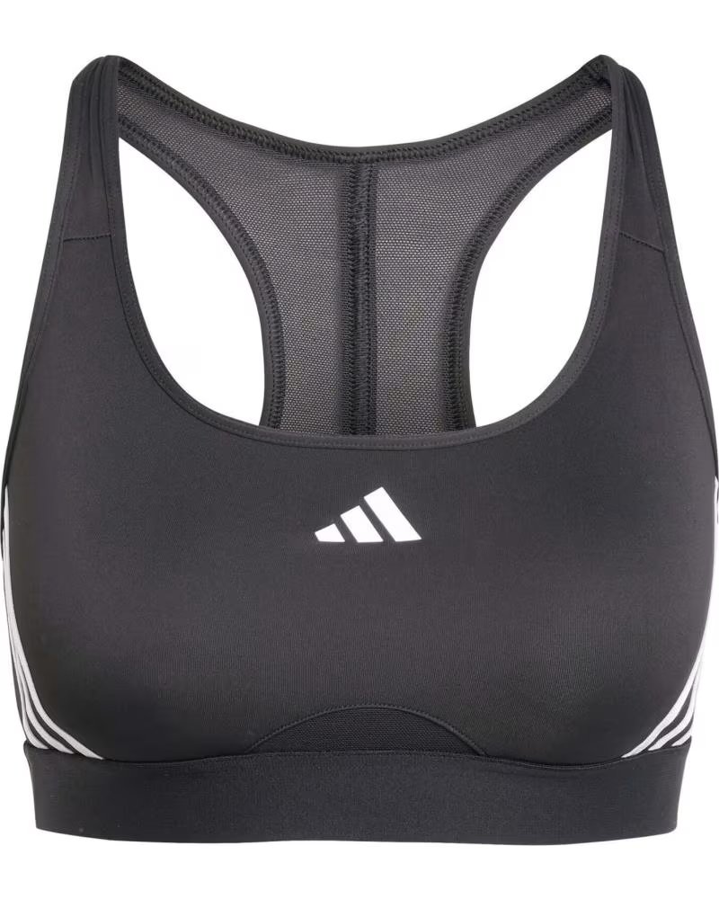 ADIDAS SUJETADOR DEPORTIVO ADIDAS "3-STRIPES" PARA MUJER, NEGRO NEGRO
