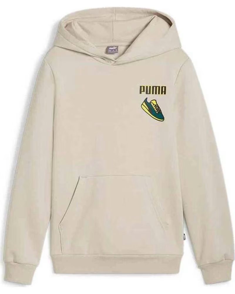 PUMA FELPA CON CAPPUCCIO PUMA ESS LOGO LAB HOLIDA BEIGE BEIG