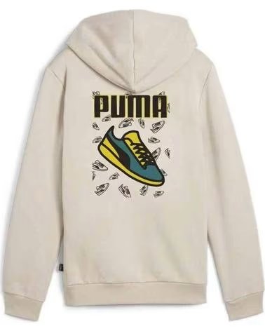 PUMA FELPA CON CAPPUCCIO PUMA ESS LOGO LAB HOLIDA BEIGE BEIG