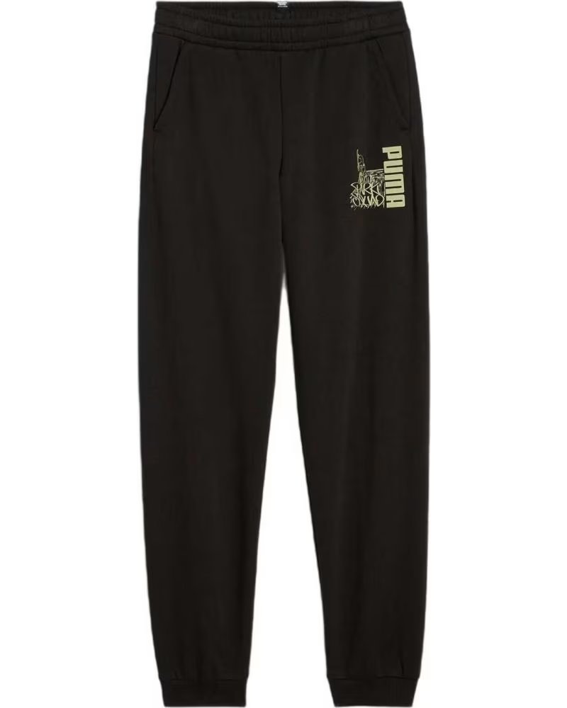 PUMA PANTALON DE SURVÊTEMENT PUMA ESS MID90S SWEATS POUR HOMME, NOIR NEGRO