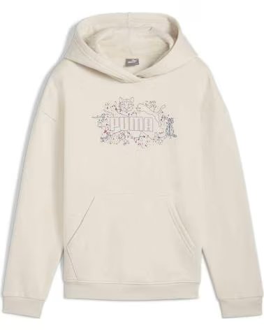 PUMA SUDADERA CON CAPUCHA EN PARA NINOS UNISEX BLANCO