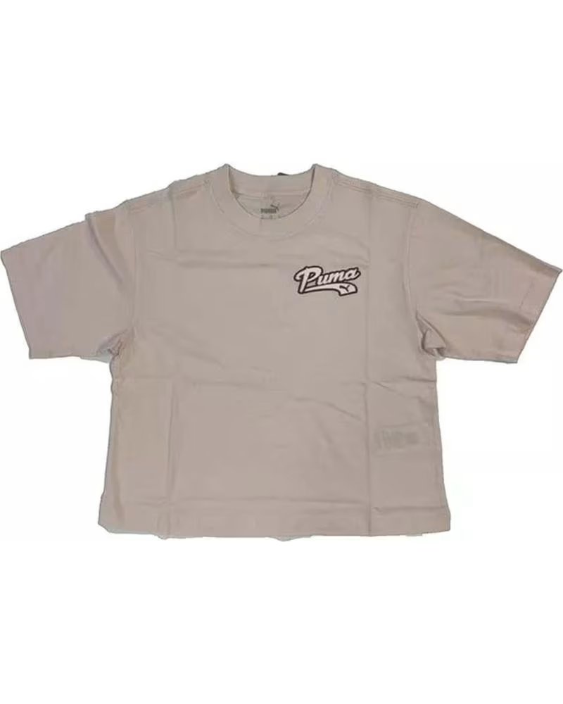 PUMA CAMISETA PUMA ESSENTIALS MANGA CURTA FEMININA EM BEGE BEIGE