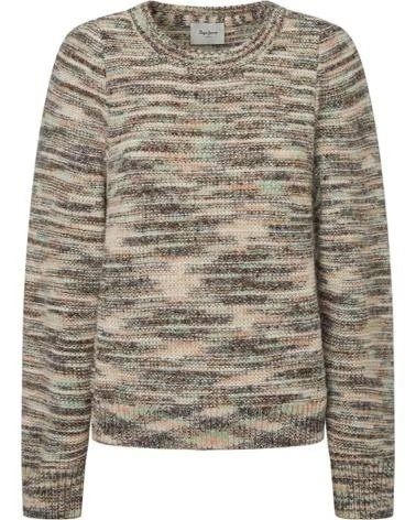PEPE JEANS PEPE JEANS MELIERTER STRICKPULLOVER FÜR DAMEN MARRON