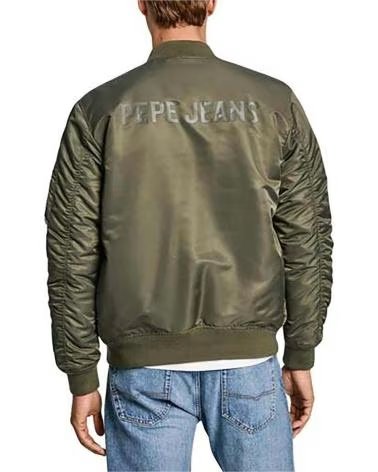 PEPE JEANS PEPE JEANS GREEN BOMBER JACKET FOR MEN VERDE