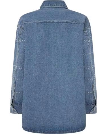 PEPE JEANS PEPE JEANS DAMEN-JEANSHEMD MIT KAROMUSTER AZUL