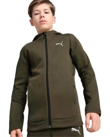 PUMA MOLETOM COM CAPUZ PUMA INFANTIL VERDE