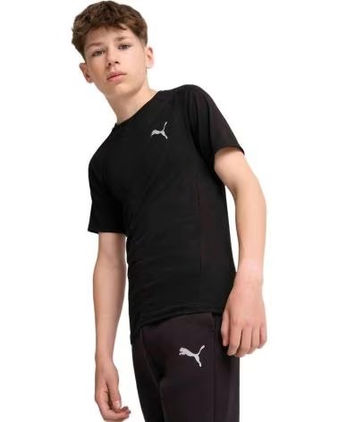 PUMA PUMA ESS LOGO CREW NECK T-SHIRT NEGRO