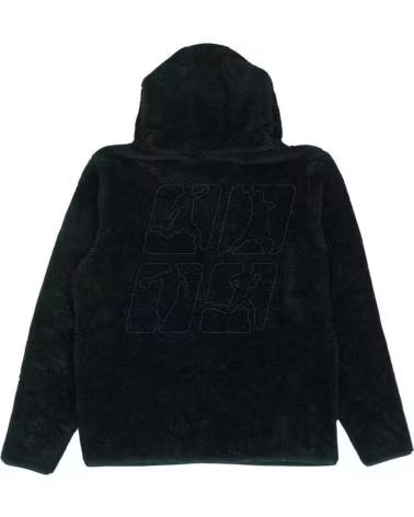 CHAMPION POLAR EMBROIDERED LOGO HOODED SHERPA NEGRO