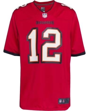 NIKE CAMISETA NIKE NFL TAMPA BAY BUCCANEERS TOM BRADY #12 ROJA ROJO