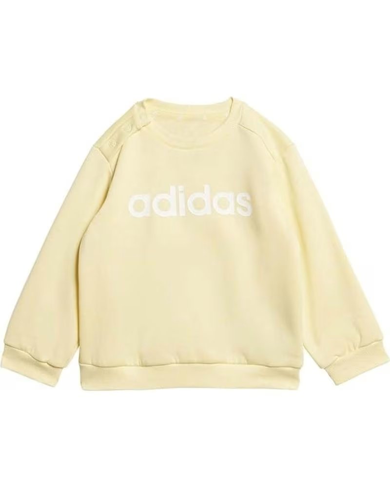 ADIDAS TUTA SPORTIVA ADIDAS PER BAMBINI - FELPA GIALLA E PANTALONE BLU NAVY AMARILLO