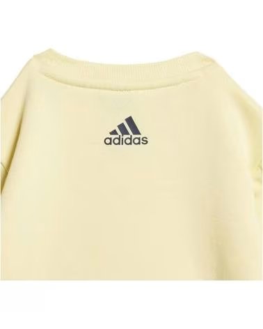 ADIDAS TUTA SPORTIVA ADIDAS PER BAMBINI - FELPA GIALLA E PANTALONE BLU NAVY AMARILLO